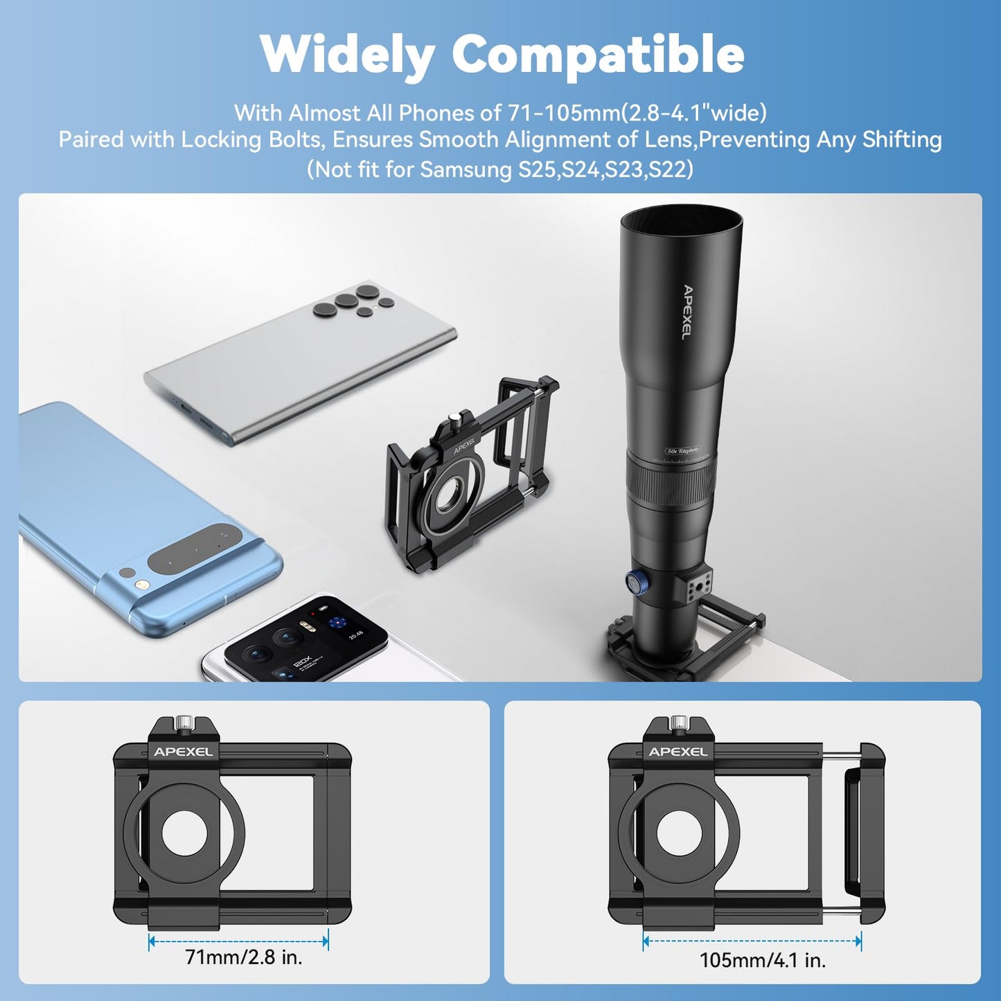 50X Ultra Telephoto Phone Lens with Tripod Mount