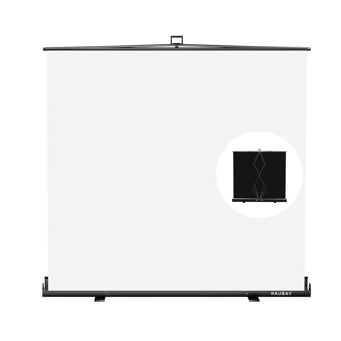 RAUBAY Collapsible Backdrop Portable Retractable Panel Photo Background with Stand