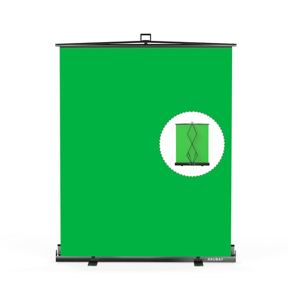 RAUBAY Collapsible Backdrop Portable Retractable Panel Photo Background with Stand