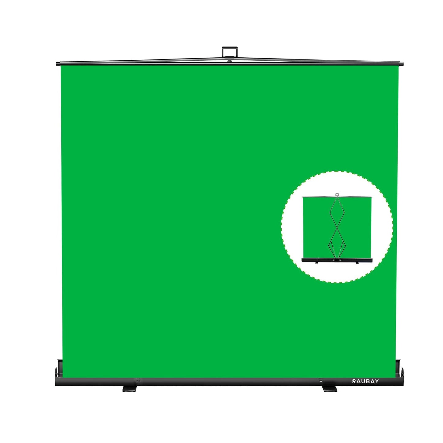 RAUBAY Collapsible Backdrop Portable Retractable Panel Photo Background with Stand