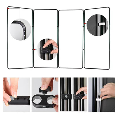 Portable Black Photography Backdrop with Support System