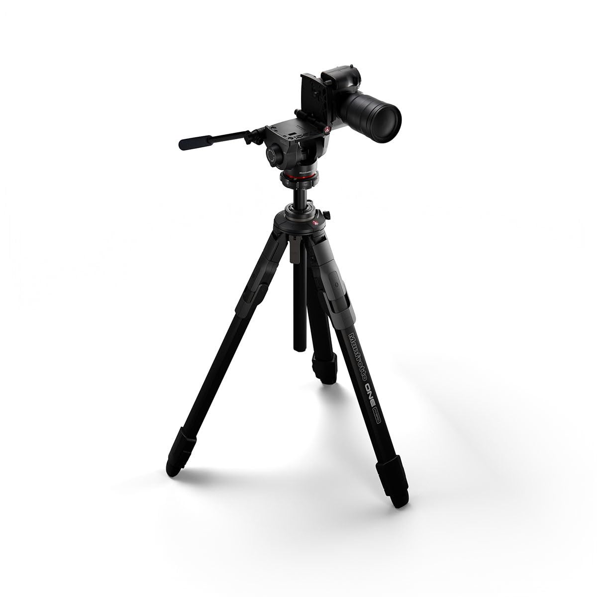 Fluid Video Head and Aluminum Tripod Kit for DSLR and Mirrorless Cameras