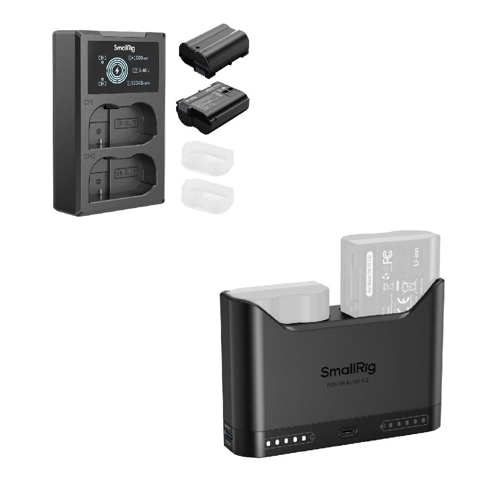 SmallRig Replacement Camera Battery Charger Set and Battery Charger for Nikon