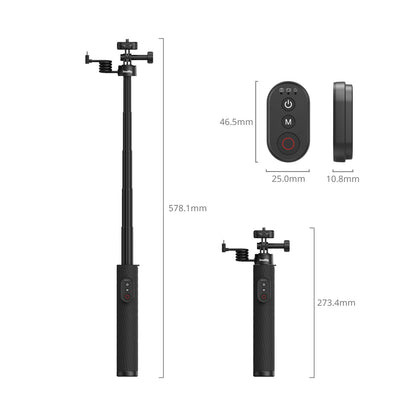 Wireless Power Grip Selfie Stick with 5000mAh Battery for Action Cameras