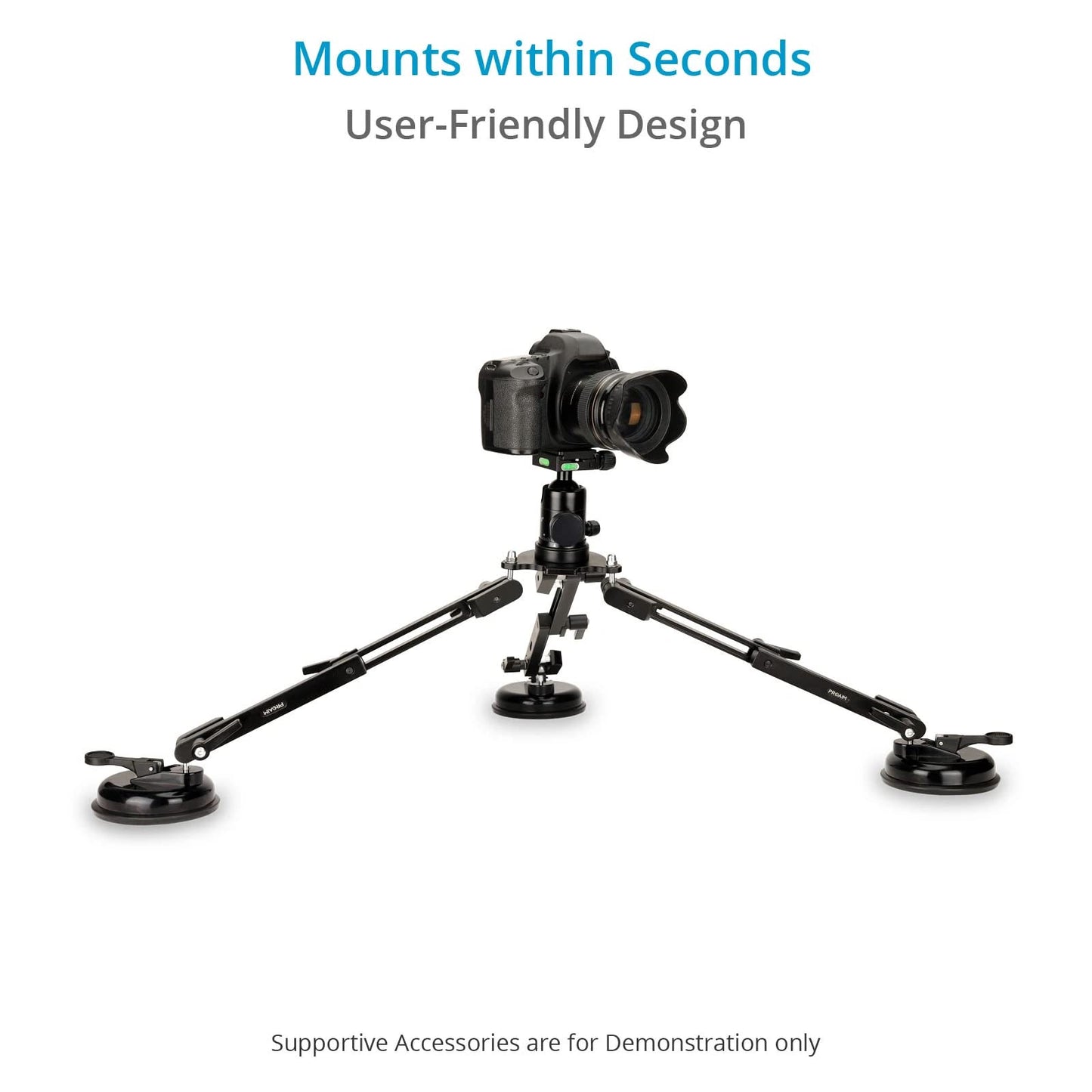 Heavy-Duty Suction Camera Mount for Vehicle Rigging