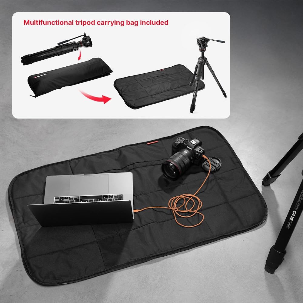 Fluid Video Head and Aluminum Tripod Kit for DSLR and Mirrorless Cameras