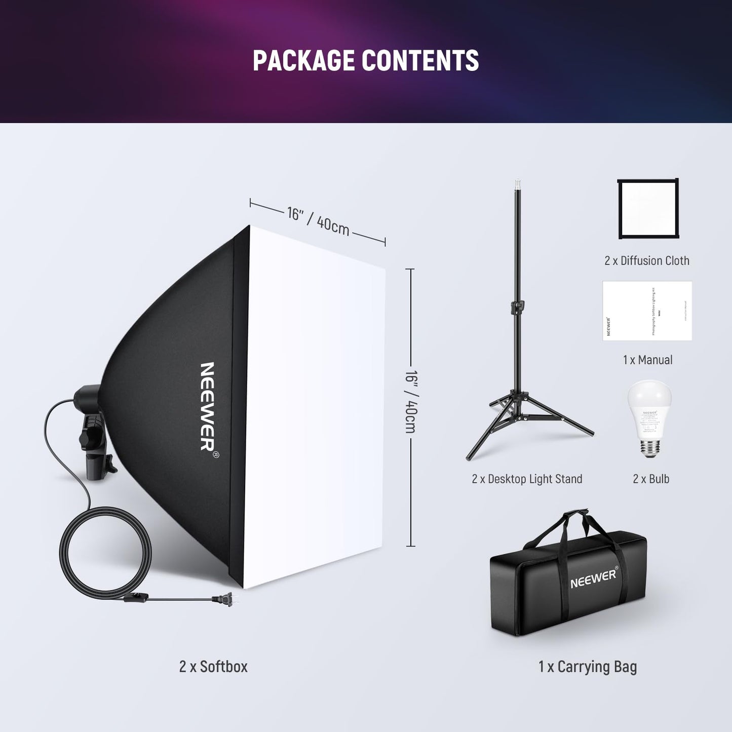 NEEWER Softbox Lighting Kit