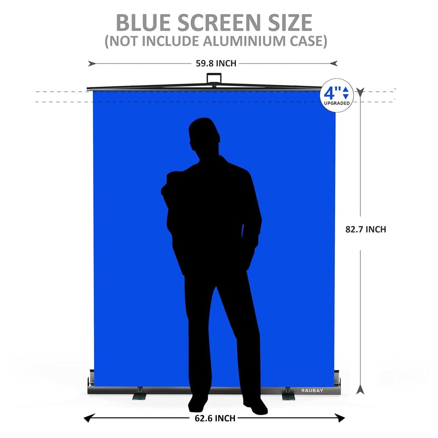 RAUBAY Collapsible Backdrop Portable Retractable Panel Photo Background with Stand