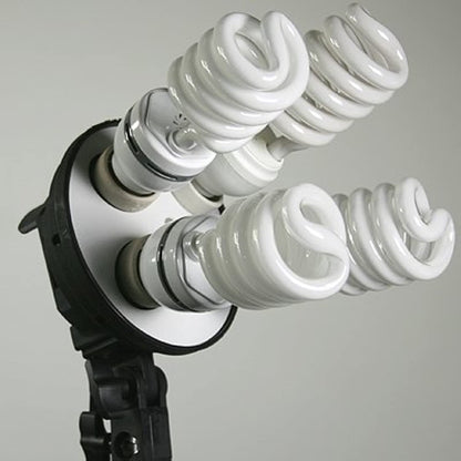 Photography Lighting Kit with Softboxes and White Muslin Backdrop