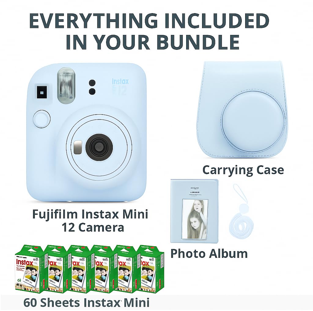 Instant Camera Bundle with Film and Carrying Case