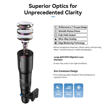 50X Ultra Telephoto Phone Lens with Tripod Mount