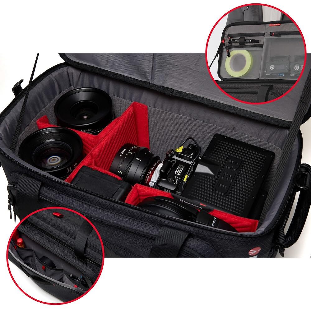 Professional Cinema Camera Shoulder Bag with Top Access