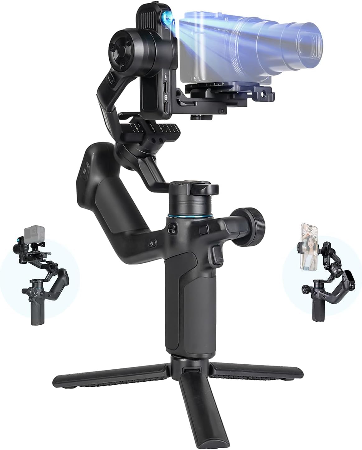 Mini Gimbal Stabilizer Kit with AI Tracking and Vertical Shooting