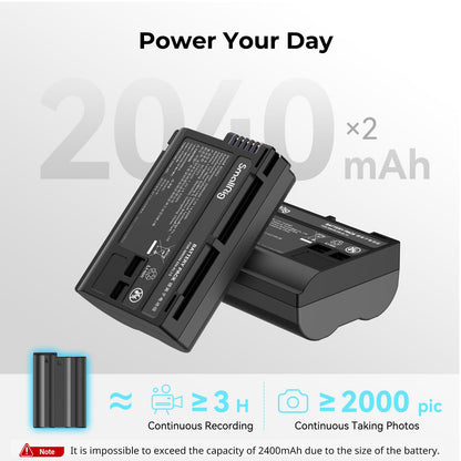 SmallRig Replacement Camera Battery Charger Set and Battery Charger for Nikon