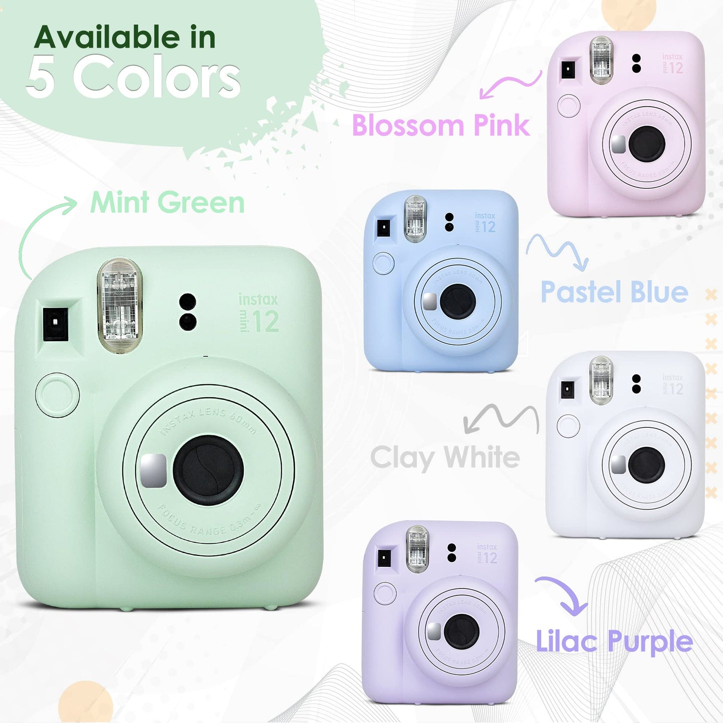 Instant Camera Bundle with Film and Carrying Case