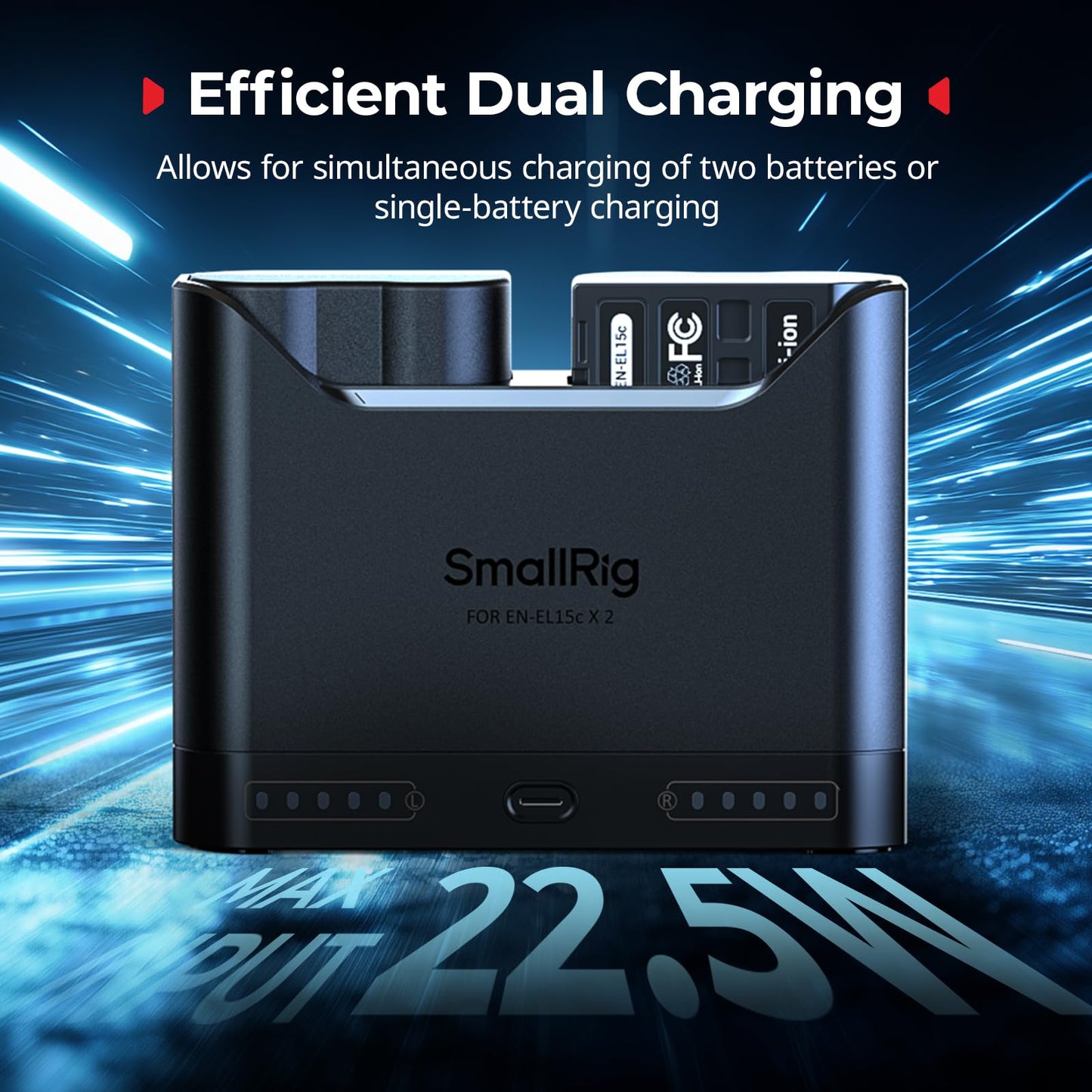 SmallRig Replacement Camera Battery Charger Set and Battery Charger for Nikon