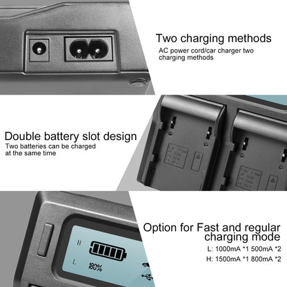 Dual Charger with 6800mAh Battery for Cinema Cameras