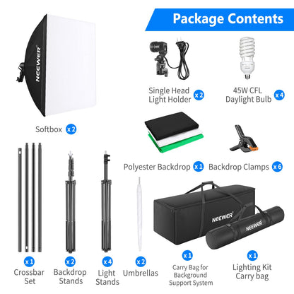 NEEWER Photography Continuous Lighting Kit