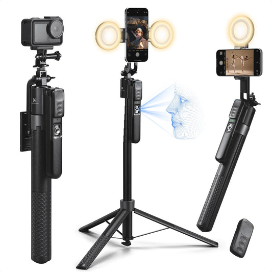 71" Auto Face Tracking Tripod with Fill Lights and Remote Control