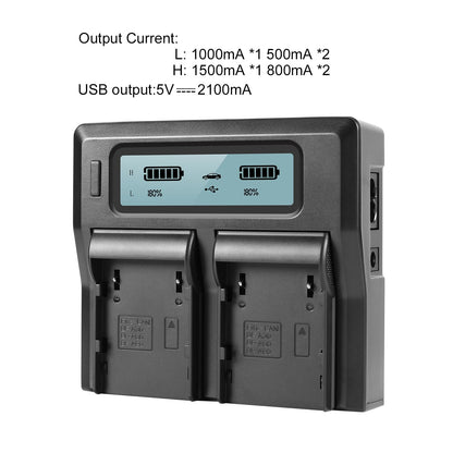 Dual Charger with 6800mAh Battery for Cinema Cameras