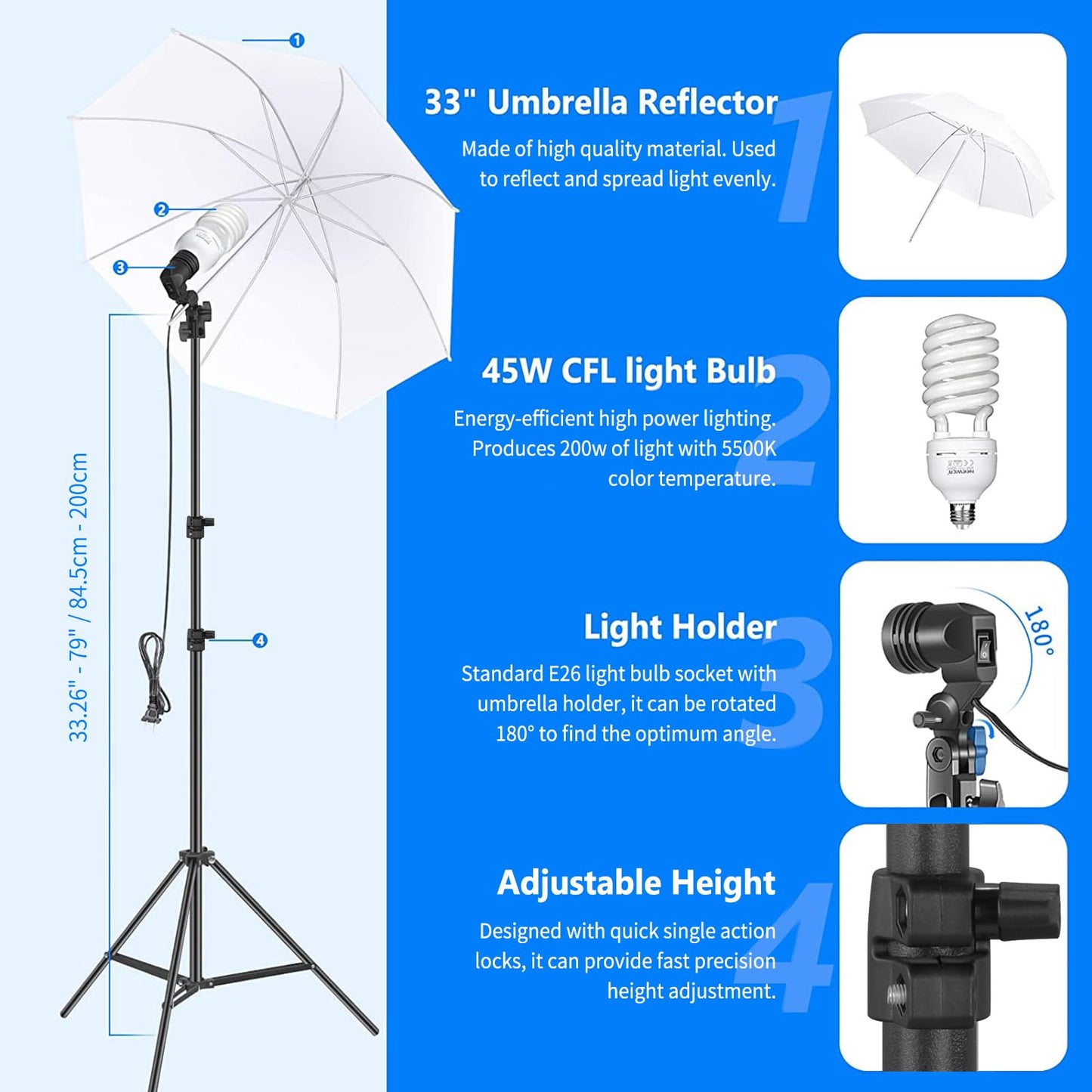 NEEWER Photography Continuous Lighting Kit