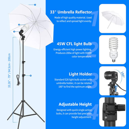 NEEWER Photography Continuous Lighting Kit