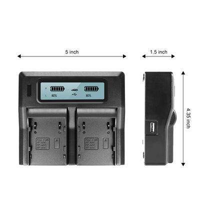 Dual Charger with 6800mAh Battery for Cinema Cameras