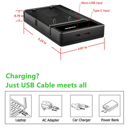 Kastar Battery and LTD2 USB Charger Compatible with CH-LTD2-V28U-88