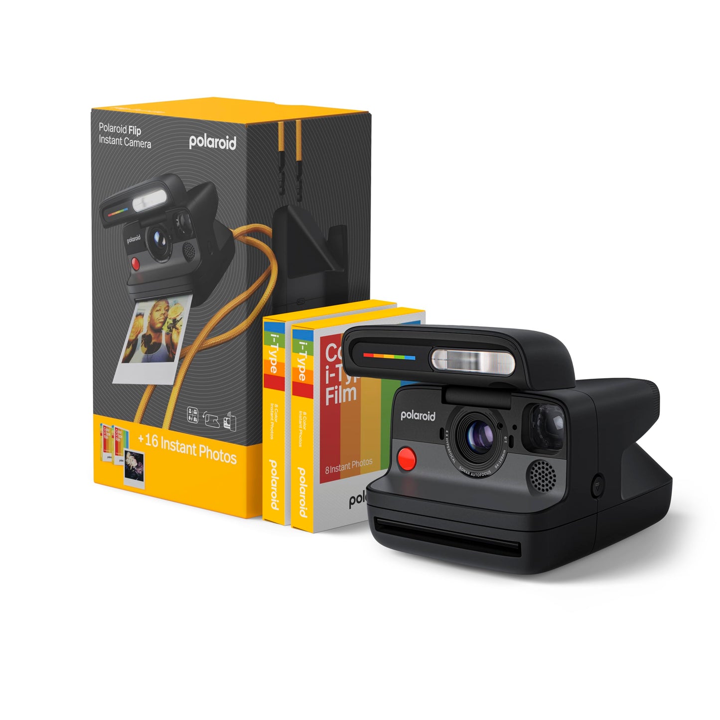Polaroid Flip Instant Camera + Color Film Bundle