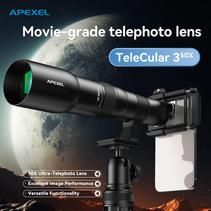 50X Ultra Telephoto Phone Lens with Tripod Mount