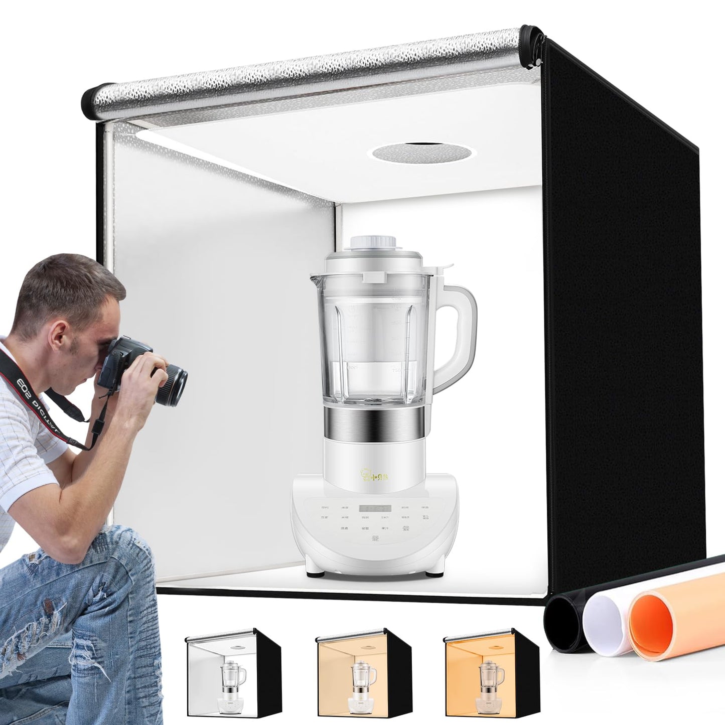 40x40" Photo Light Box with Adjustable LED Lighting