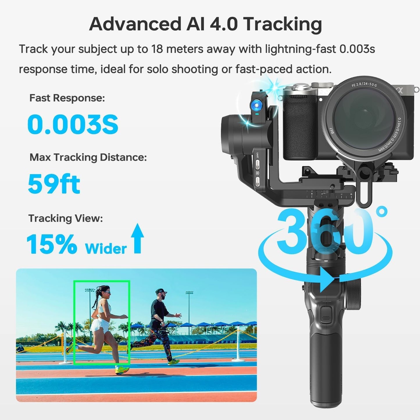 Mini Gimbal Stabilizer Kit with AI Tracking and Vertical Shooting