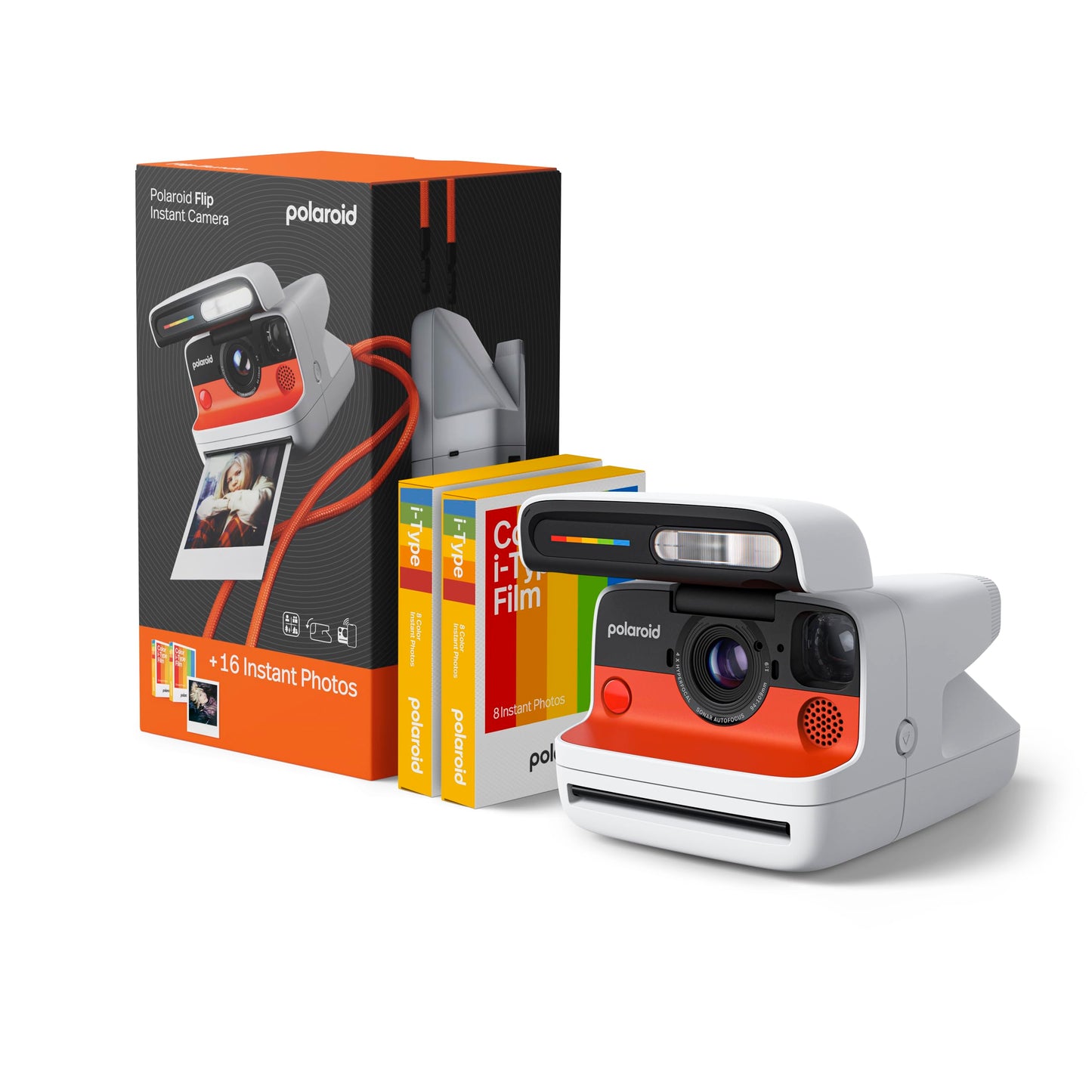 Polaroid Flip Instant Camera + Color Film Bundle