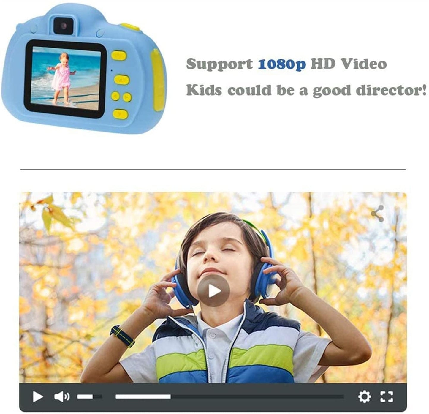 Kids Digital Camera with 1080P Video Recorder