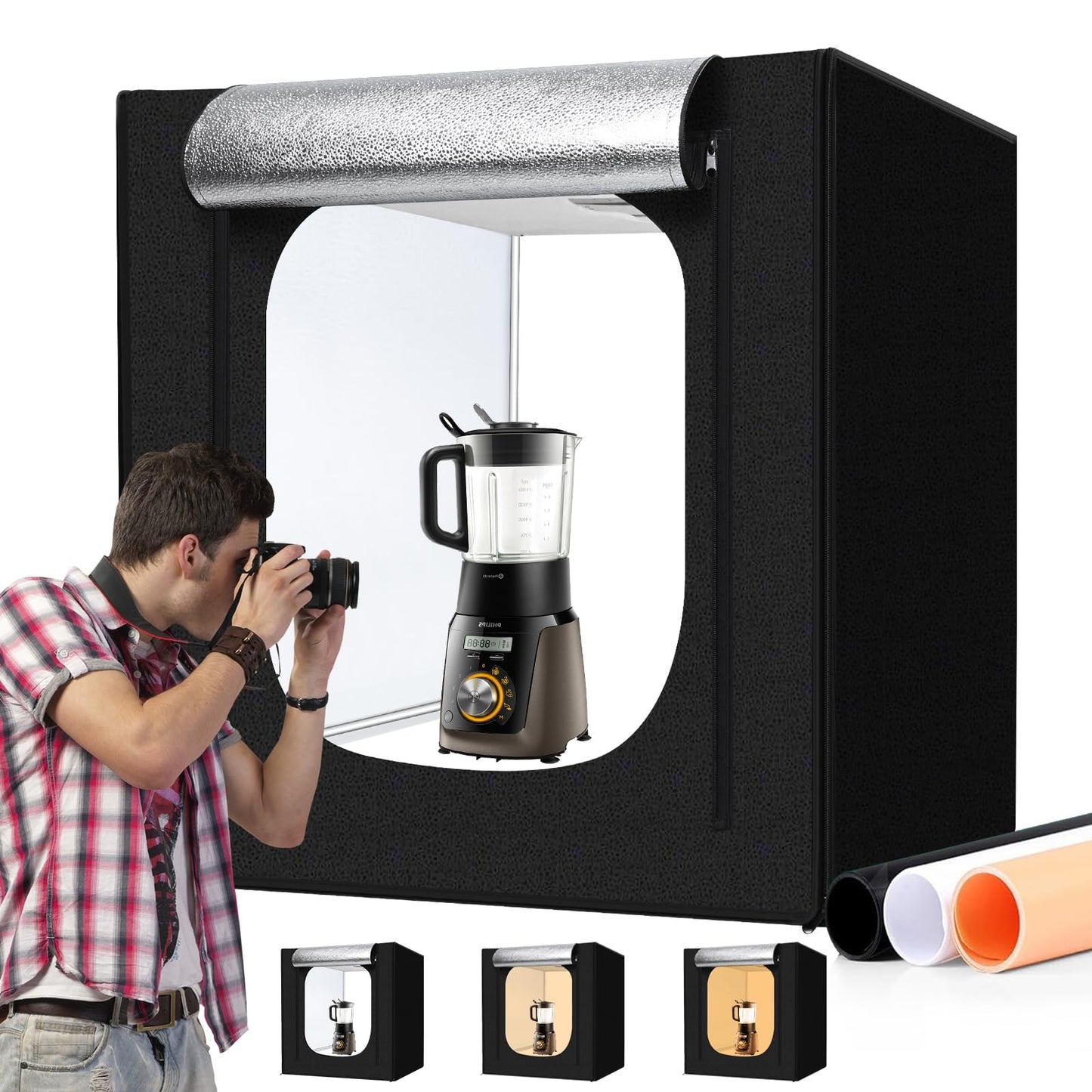 40x40" Photo Light Box with Adjustable LED Lighting