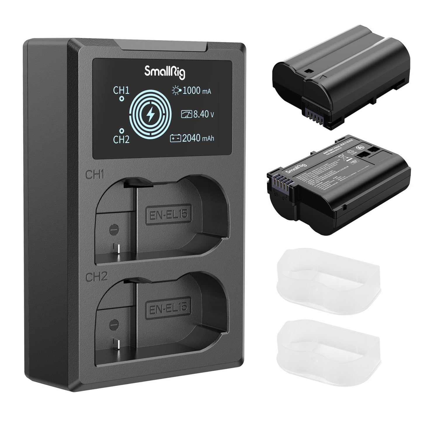 SmallRig Replacement Camera Battery Charger Set and Battery Charger for Nikon