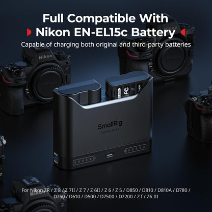 SmallRig Replacement Camera Battery Charger Set and Battery Charger for Nikon