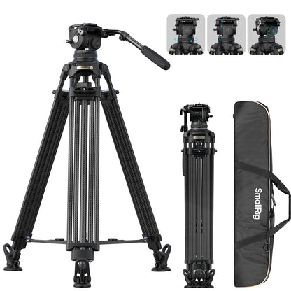 SMALLRIG 79''/200.5cm Heavy-Duty Aluminum Alloy Tripod Video
