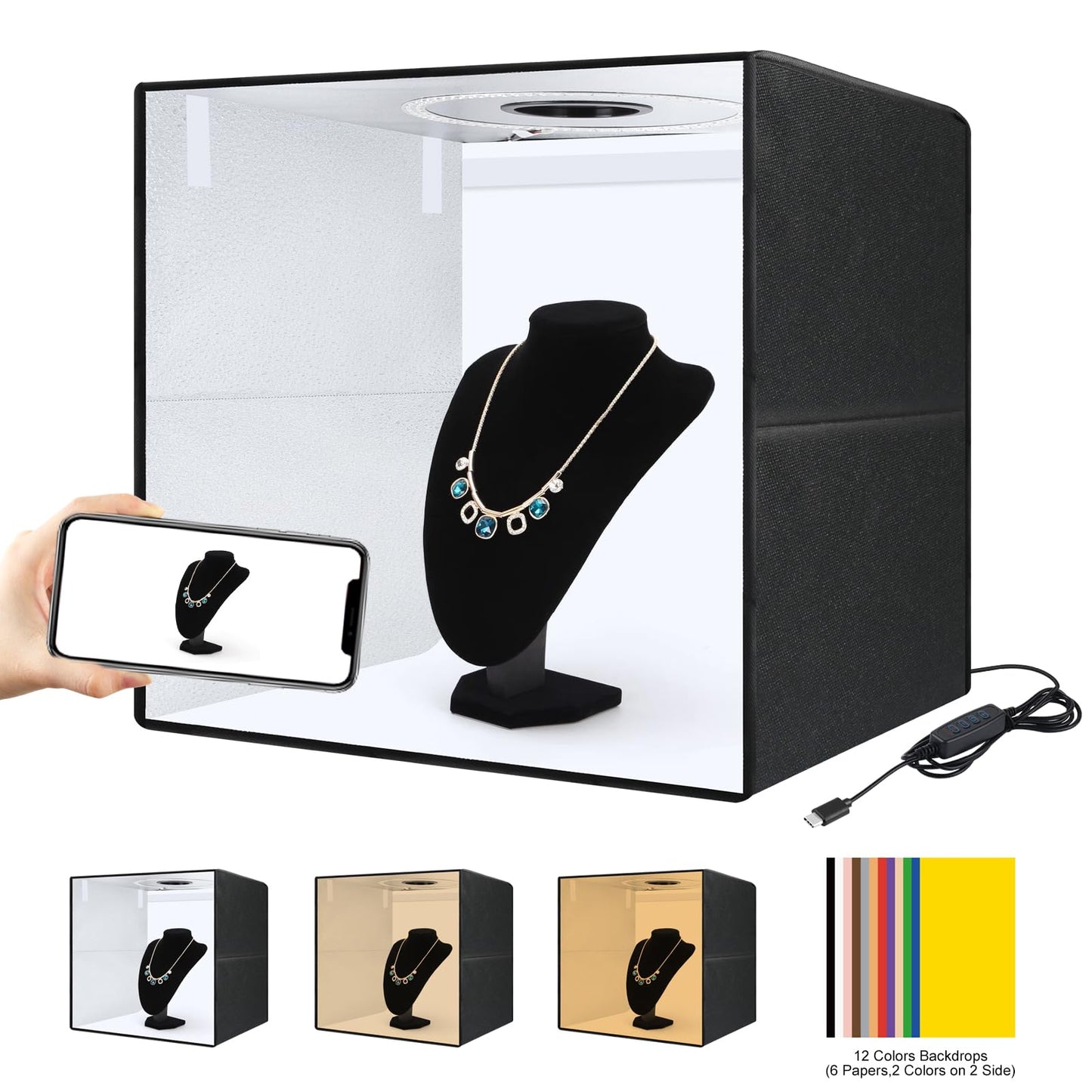 40x40" Photo Light Box with Adjustable LED Lighting