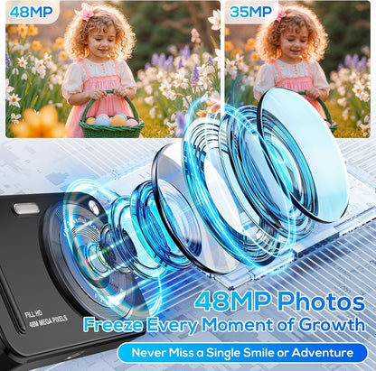 Kids Digital Camera with 48MP FHD Video