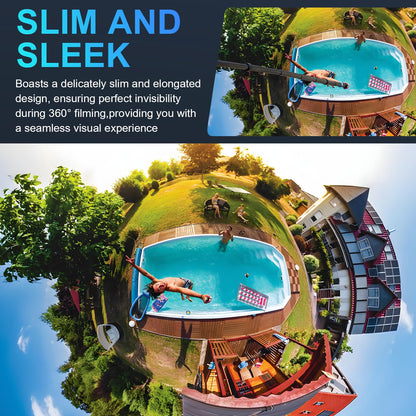 3m Carbon Fiber Invisible Selfie Stick for 360 Cameras