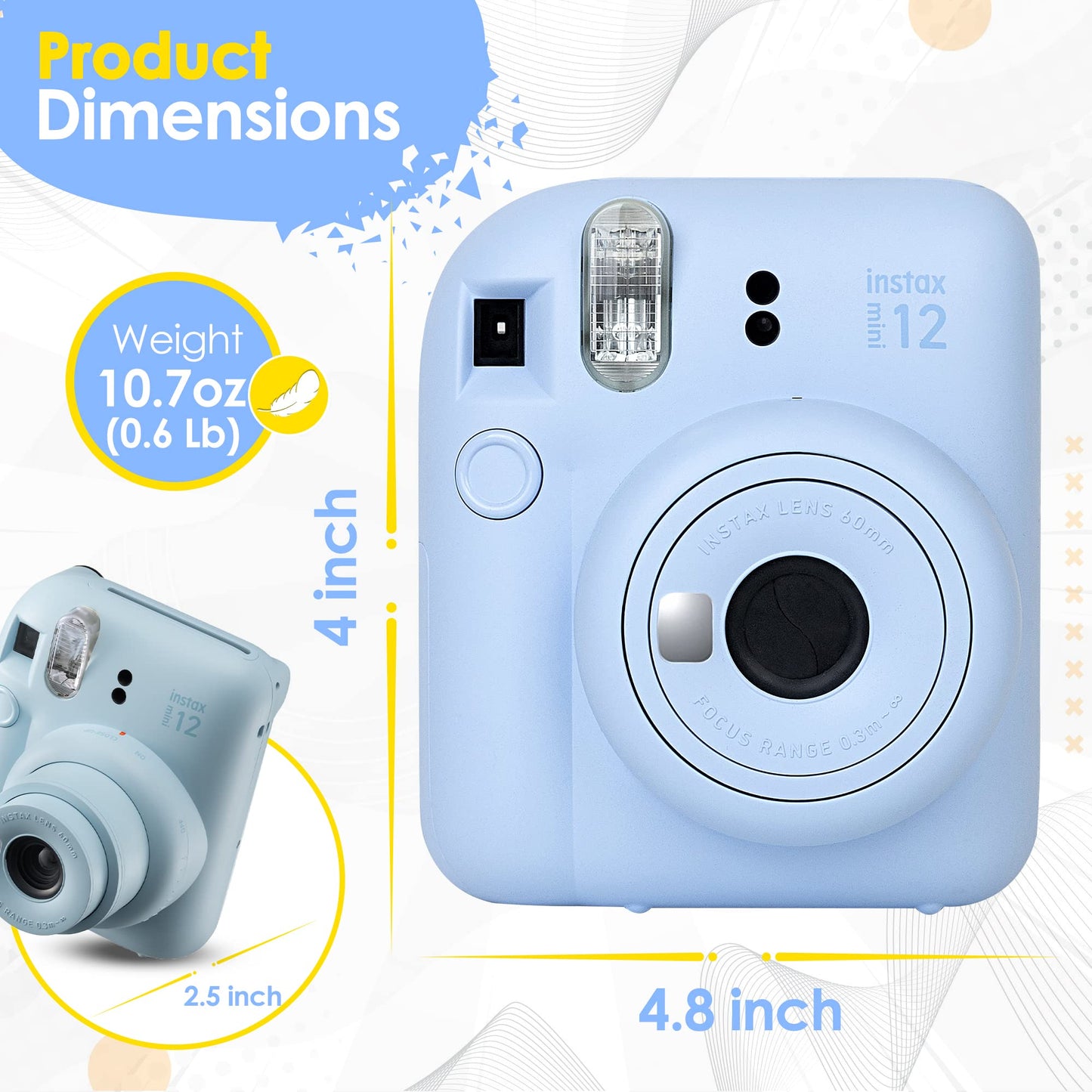 Instant Camera Bundle with Film and Carrying Case