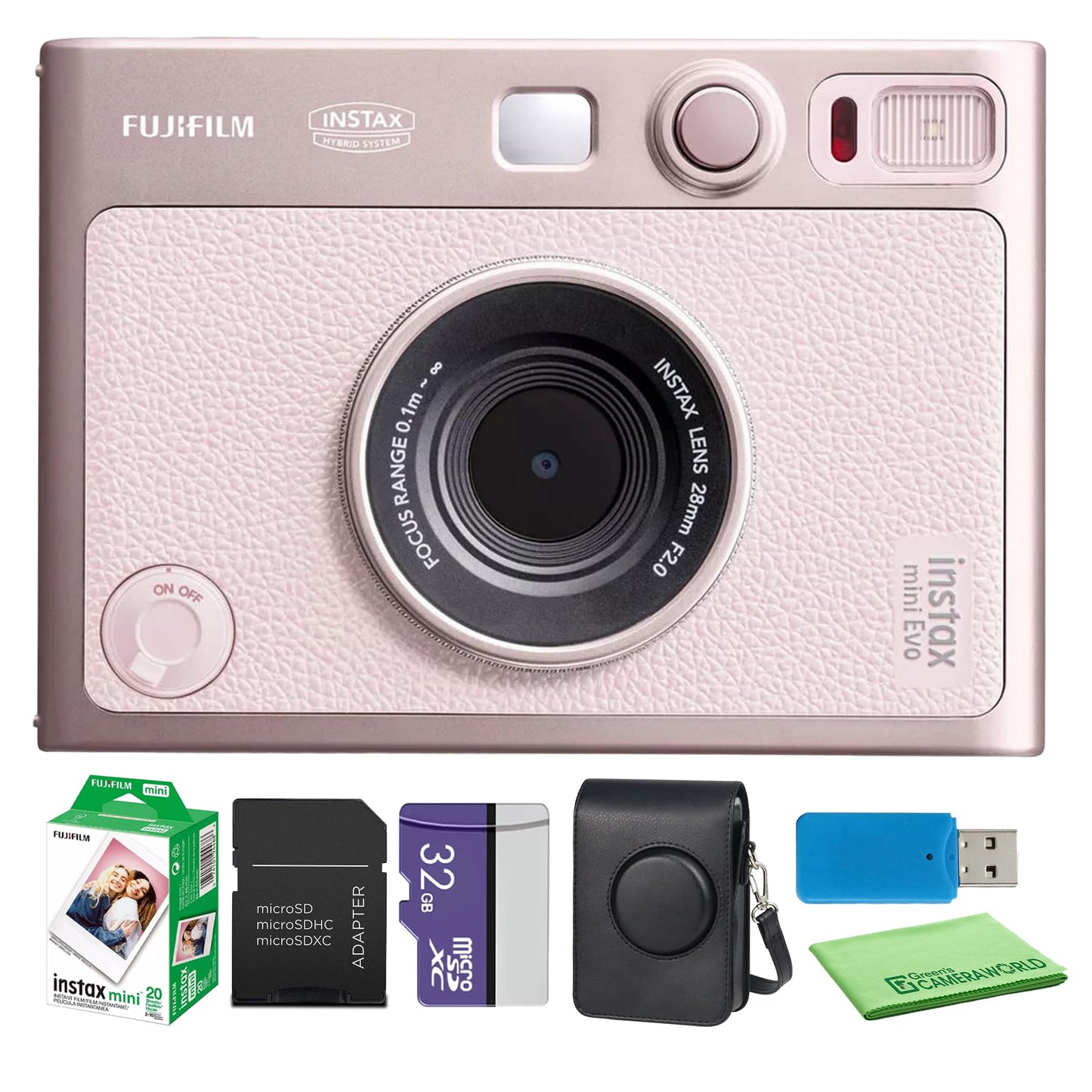 Hybrid Instant Camera Bundle with Film and Case