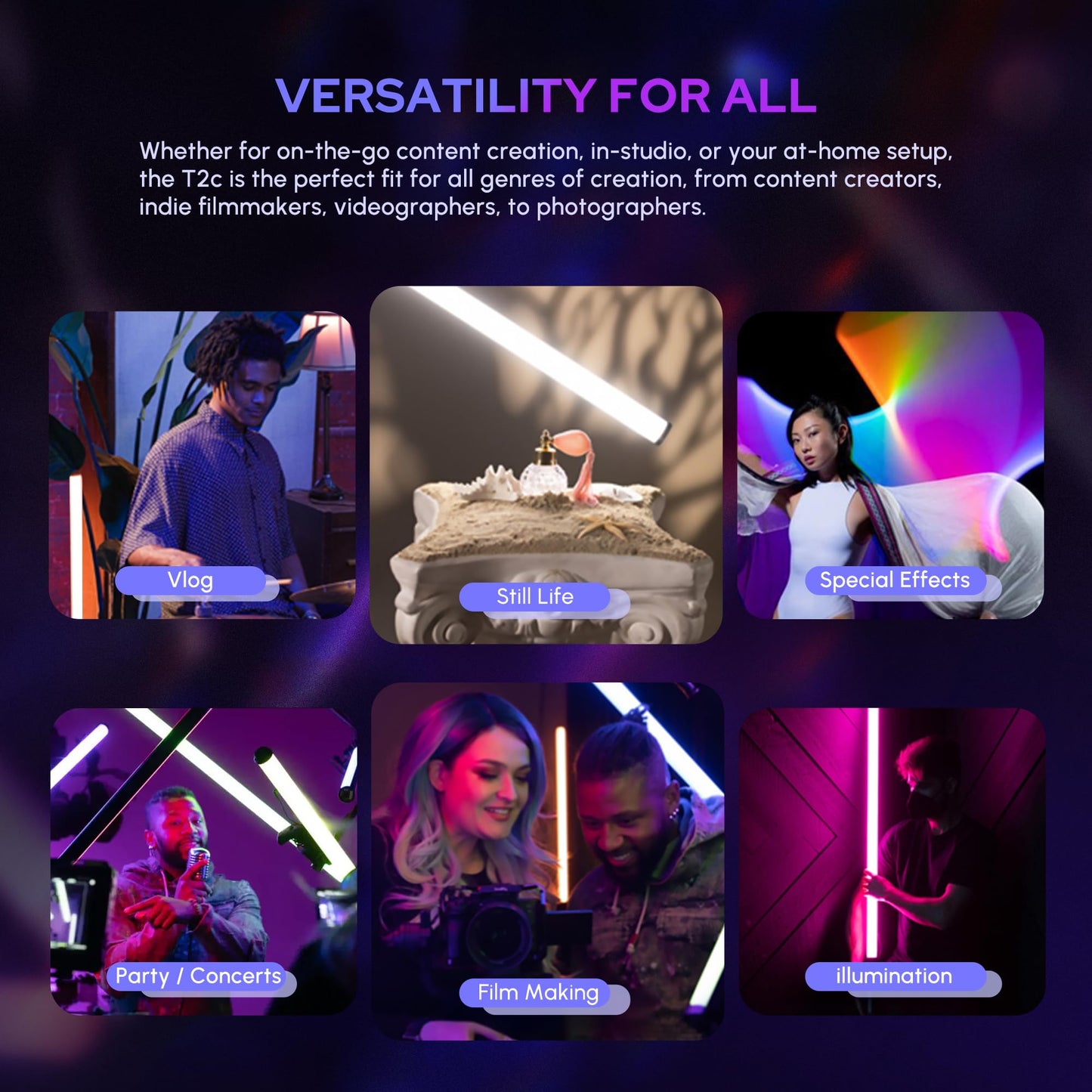 RGBWW LED Tube Light with App and DMX Control
